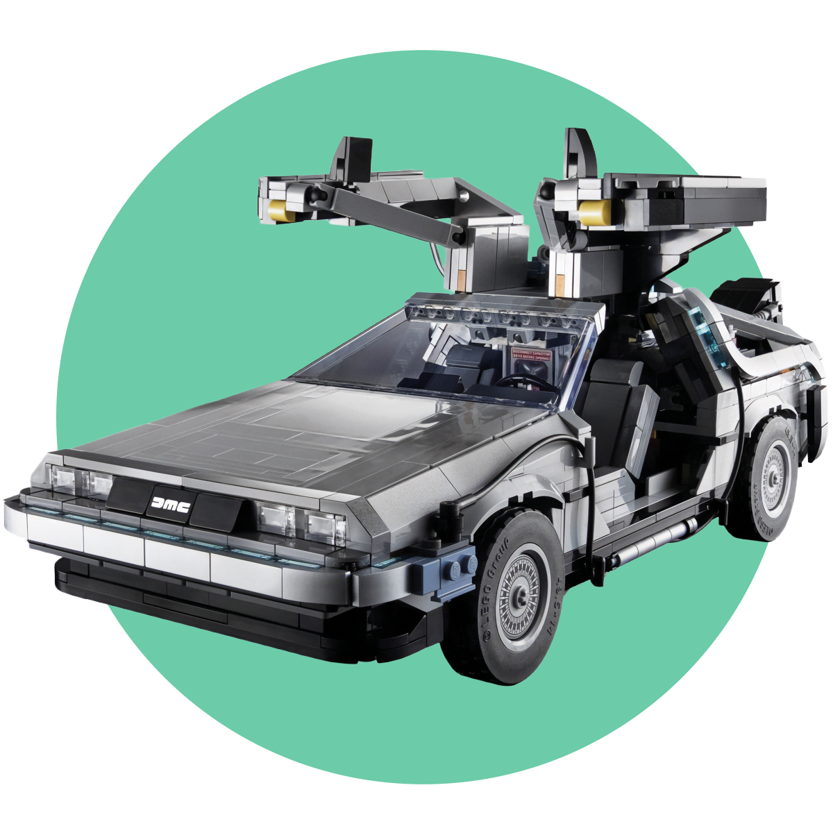 Lego Delorean Web Auf Schwarz